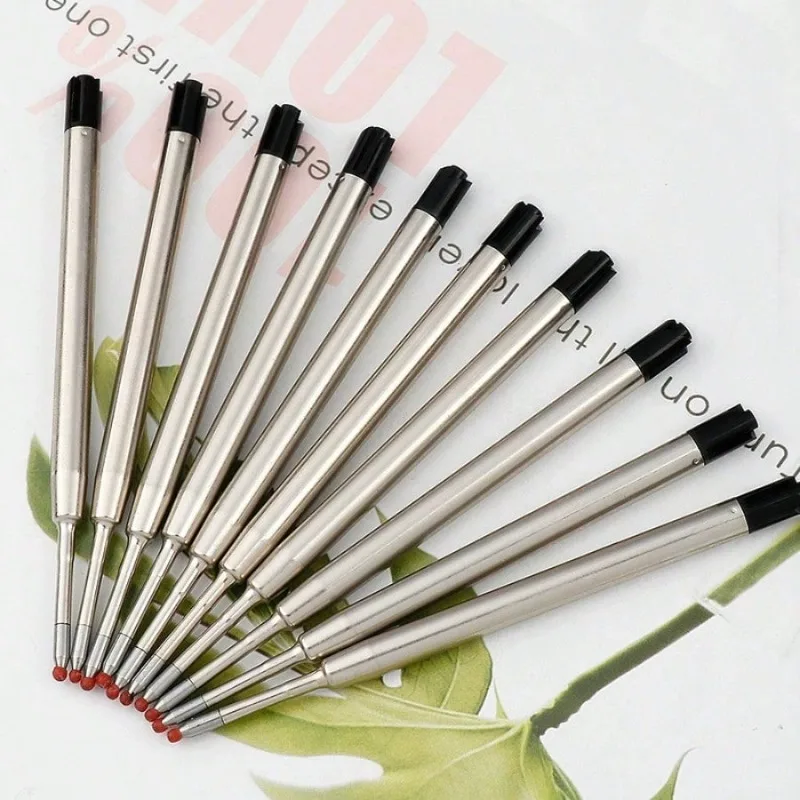 15 X Black Ink Pen Refills for Parker Ballpoint Pens, Large Capacity Replaceable Metal Ballpoint Pen Refills, Compatible with Al