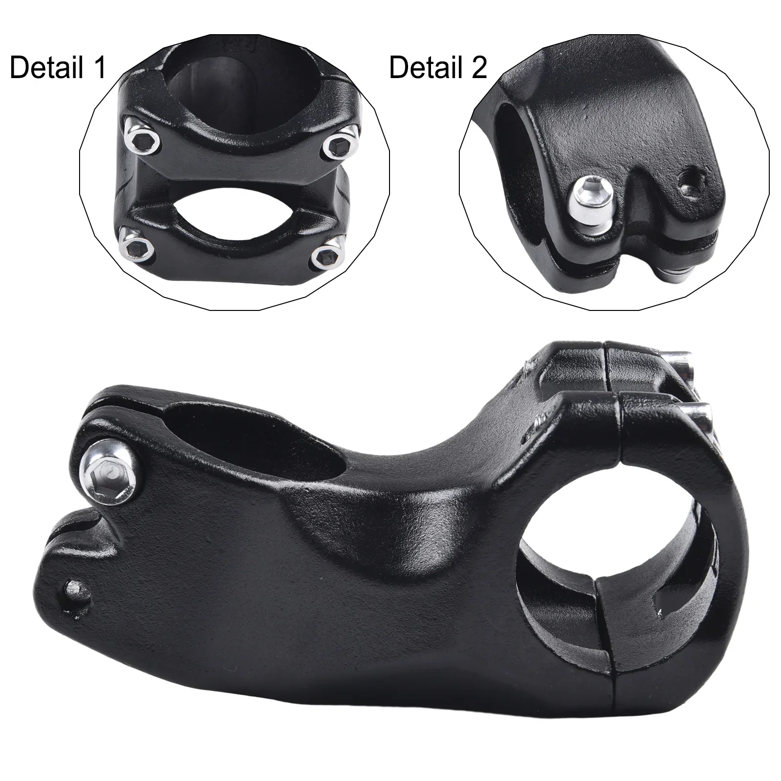 High Quality Bicycle Mountain Bike Handle 1xHandlebar Stem 31.8mmx70/80mm Black Good Compatibility For 28.6 Fork