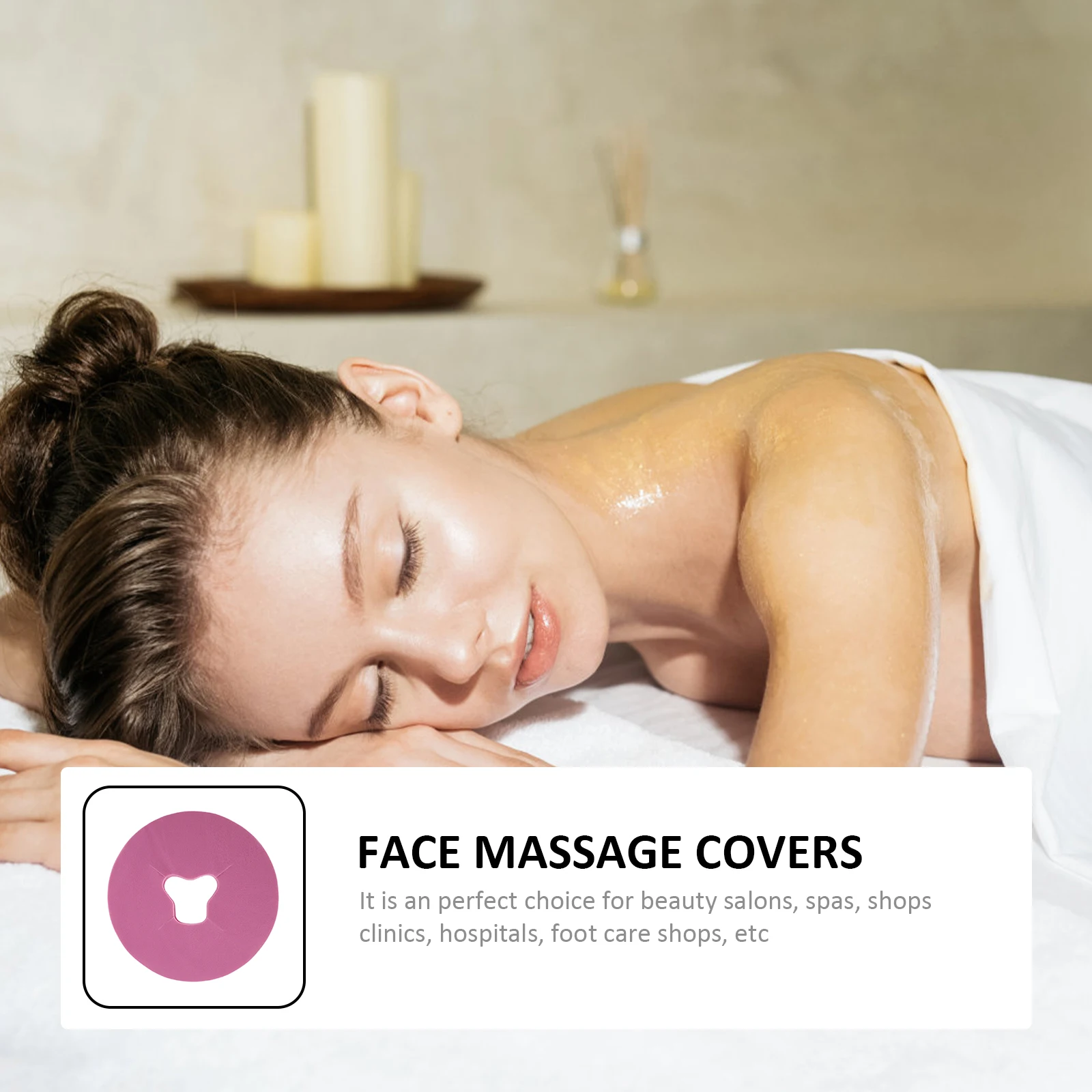 

100pcs Disposable Face Massage Pillow Mats Non-Woven Breathable Headrest Cushions For Beauty Salon Home Use Ergonomic