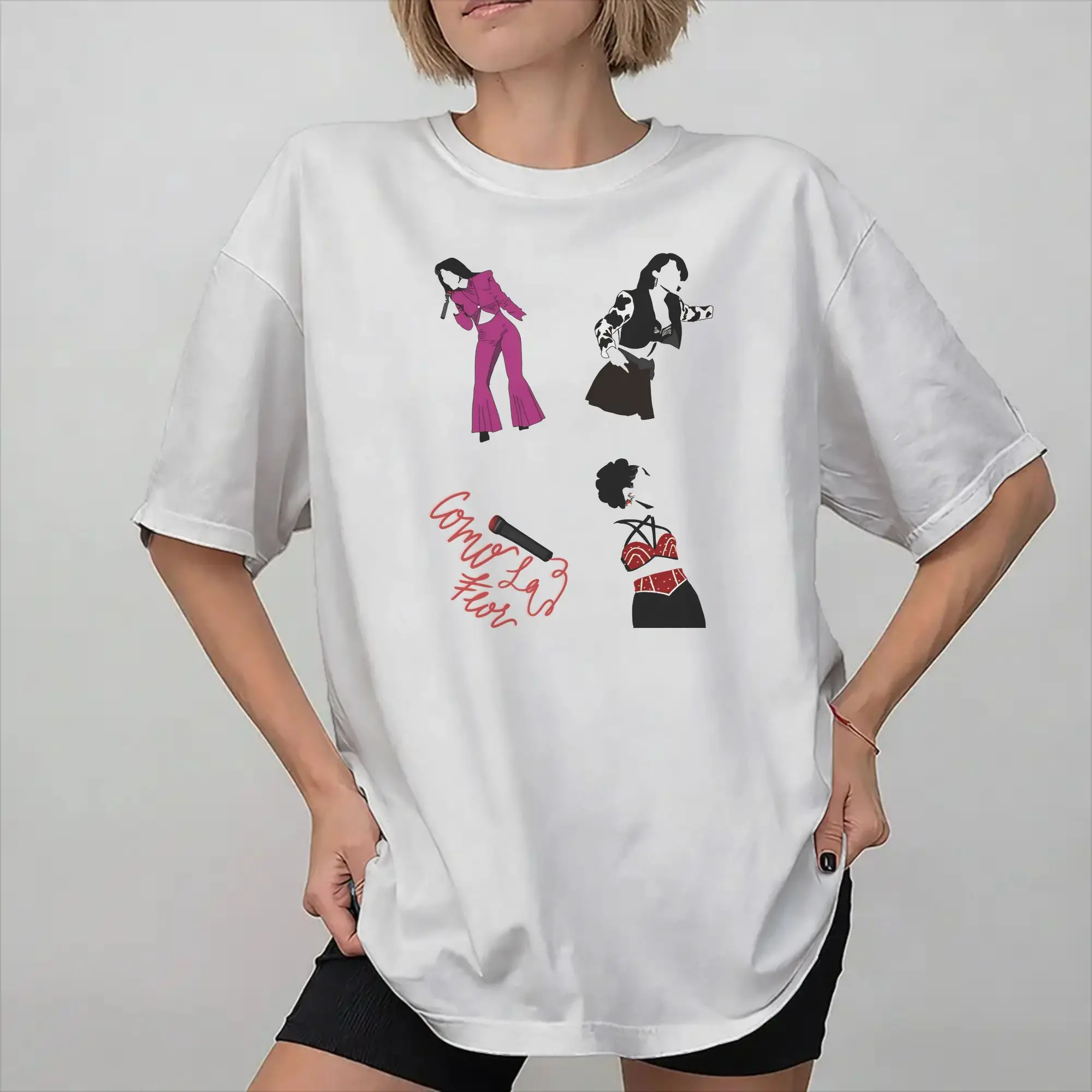 Men Women Retro Diva Pack 2 Perfect Selena Quintanilla Shirt Cotton Graphic Tee Shirts  Clothing Outfits