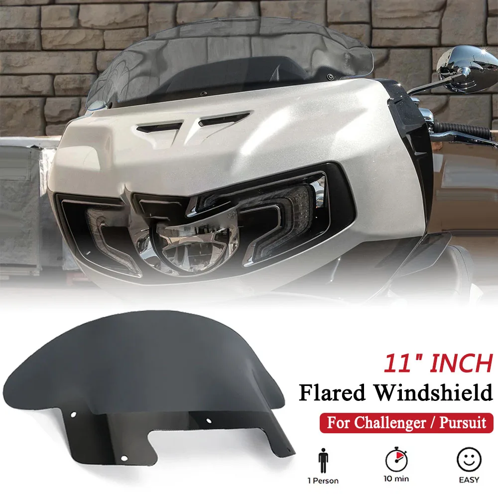 

For Indian Challenger Pursuit 2020-2025 11" Touring Screen Front Windshield Fairing Deflector Cover Motorcycle Accessories Part