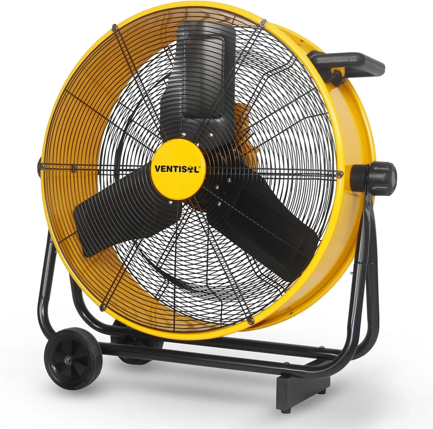 24 Inch Super Quiet Variable Speed High Velocity Floor Drum Fan,with 12ft. Power Cord,7800CFM DC Motor, Industrial Metal Shop Fa