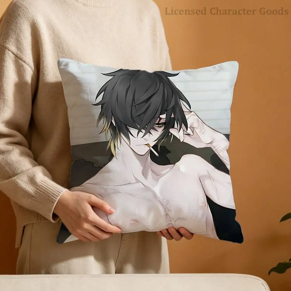 Towa Print Cushion Cover Aesthetic Bedroom Decor 30x30 35x35 40x40 45x45 50x50 cmSlow Damage