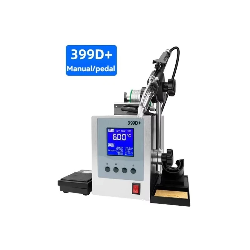 Digital display automatic soldering machine 300 watt pedal/manual tin feeding high frequency constant temperature welding table