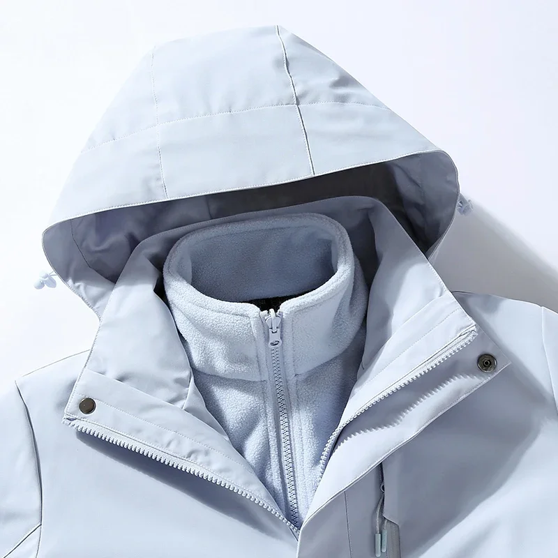 2025 للجنسين الرياضة في الهواء الطلق 3 في 1 سترة الخريف الشتاء الصوف الدافئة الداخلية بطانة معطف الرجال/النساء السفر التنزه الترفيه ملابس خارجية