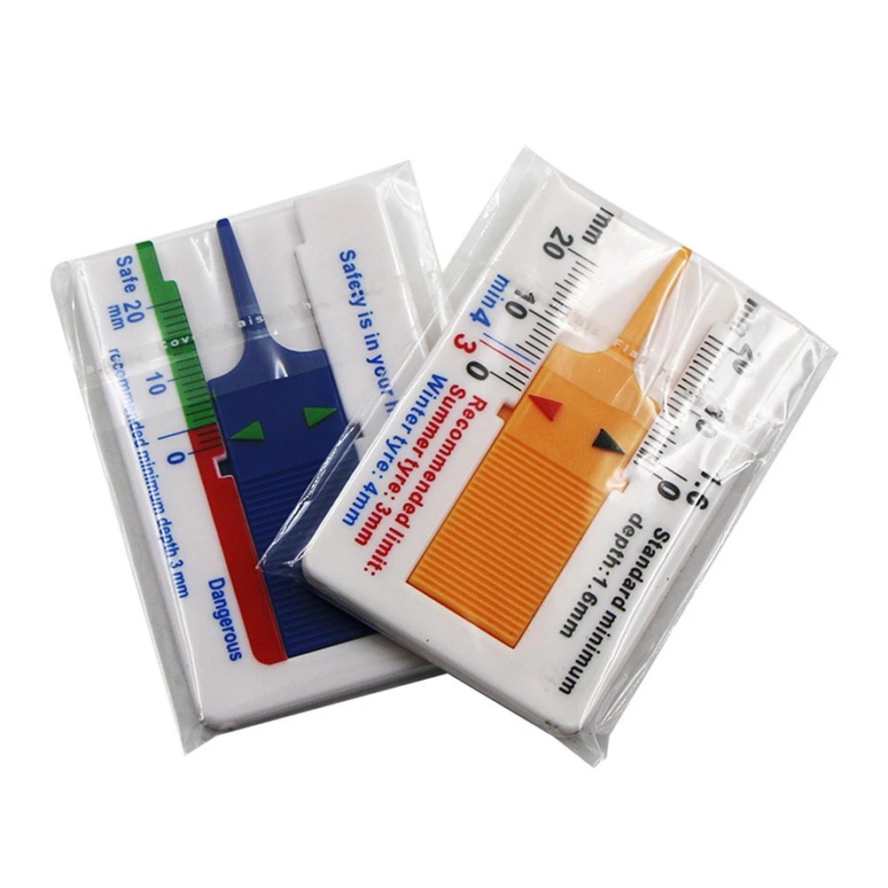 

4Pcs Digital Tire Tread Depth Gauge Portable Wear Resistant Accurate Measurement Tool Tyre Tread Meter Easy Clear Read Yellow