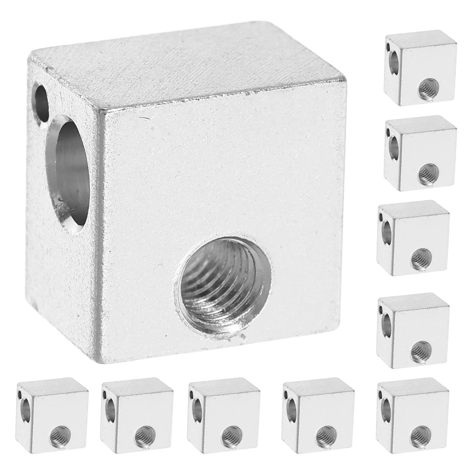 

10 шт. металлических нагревательных блоков для 3D-принтеров, улучшенные детали экструдера, высокотемпературные, с эффективным терморегулированием