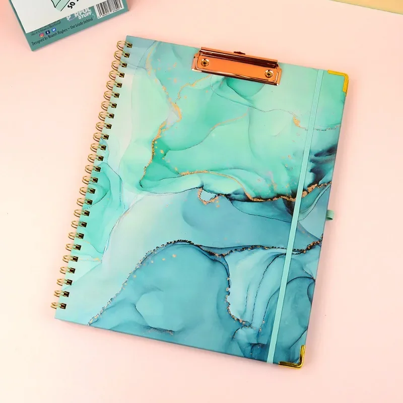 Pp Board Clip Coil Notizbuch mit selbst klebenden Seiten