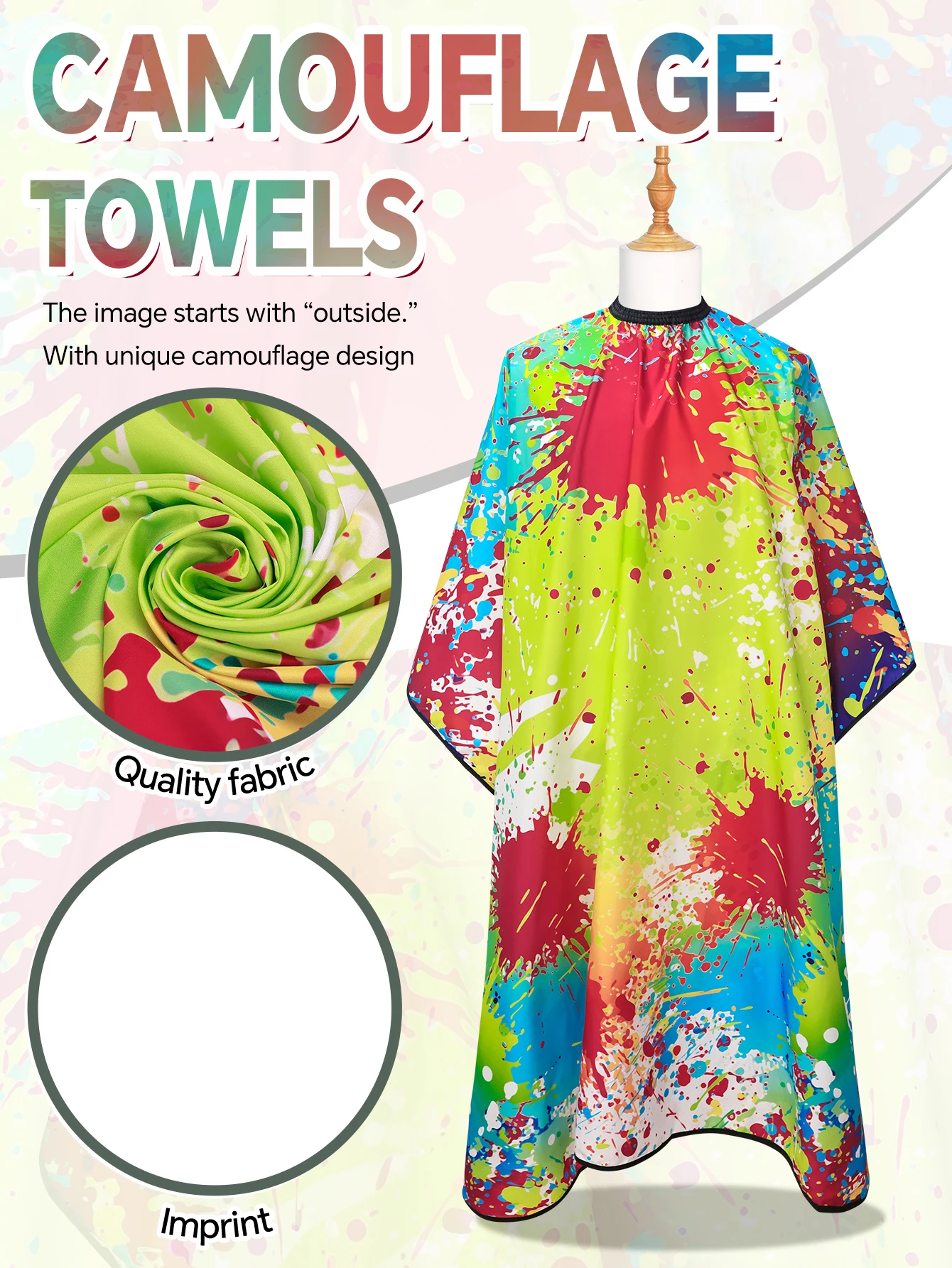 

Professional Barber Cape Waterproof & Antistatic Haircut Cloth Styling Cape Salon Apron for Hairdresser Hair Cutting