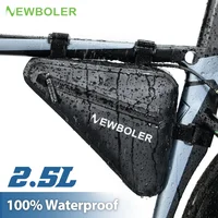 NEWBOLER 100% bolsa de tubo de ciclismo impermeable 2.5L MTB bicicleta de carretera bolsa triangular marco de ciclismo bolsas delanteras herramientas de reparación bolsa de bicicleta