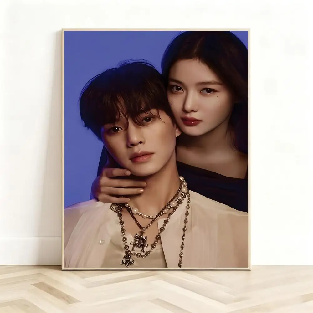 Heartfelt Kdrama M-My Demon Poster Classic Self-Adhesive PP Wall Sticker for Living Room Bar Decor Gift