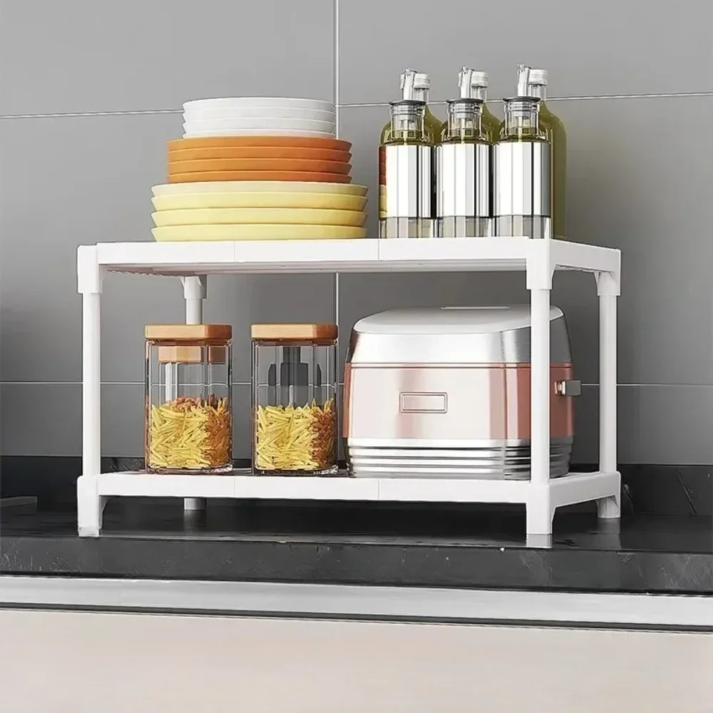 3-Layer المطبخ تخزين الرف الحمام تخزين وجبات خفيفة متعددة الوظائف توفير المساحة انفصال عالية الحاملة تخزين الرف #3