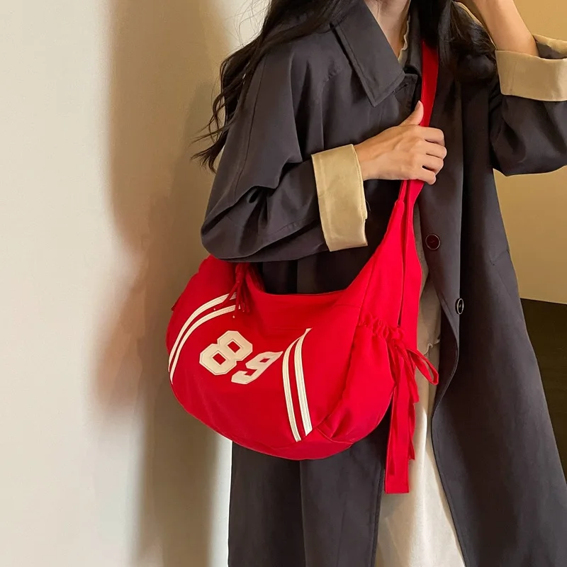 Large capacity tote bag for women2026New American-style casual sports shoulder bag, fashionable and versatile for commuting