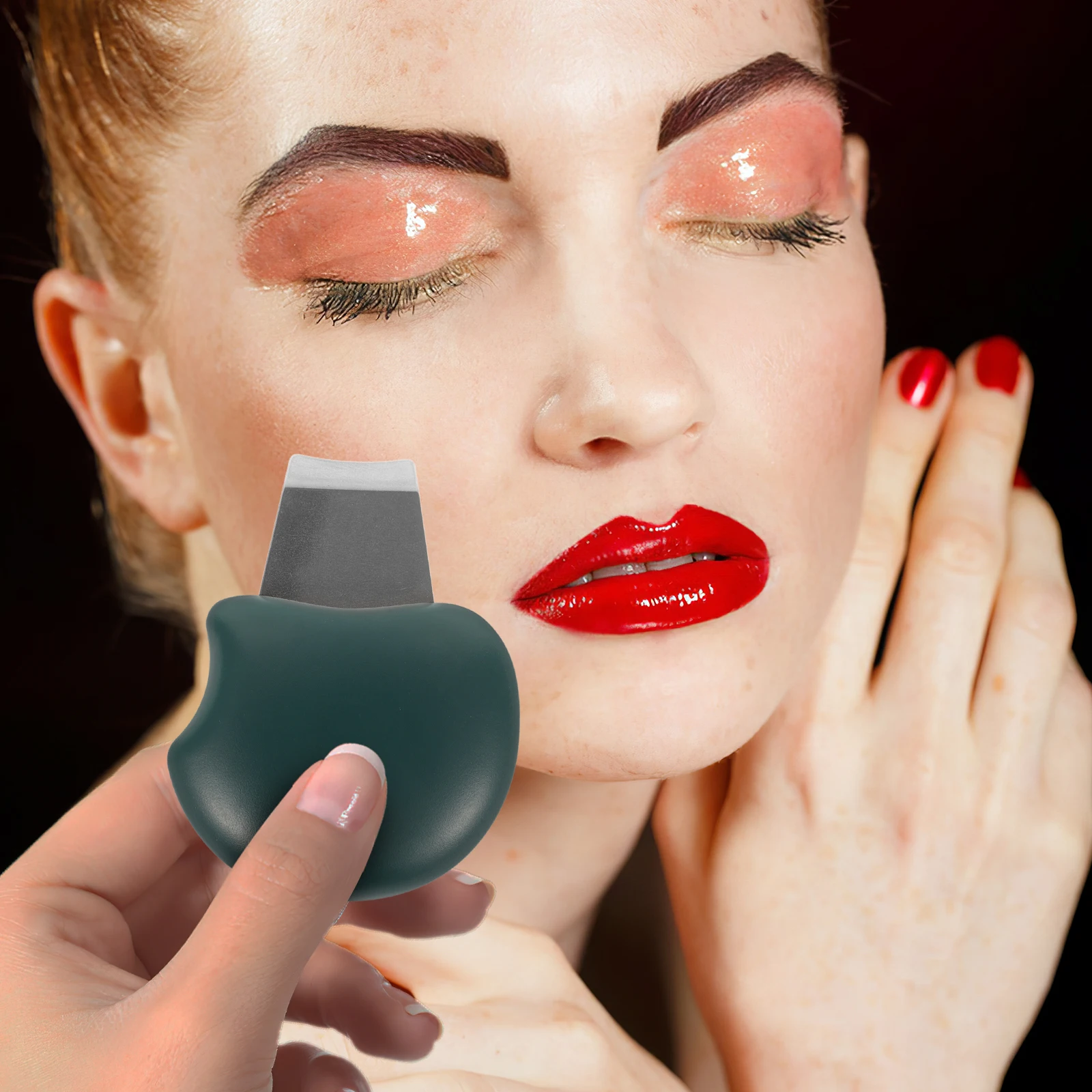 Strumento per l'estrazione dei punti neri per la rimozione dei brufoli in metallo Raschietto in acciaio inossidabile Raschietto professionale per la cura del viso di precisione