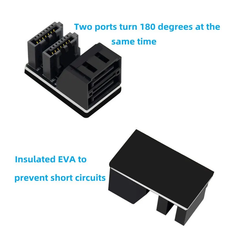 90/180 градусов угловой двухуровневый адаптер SATA 6 ГБ 7 контактов гнездо до 7 контактов штекер для настольных компьютеров материнская плата