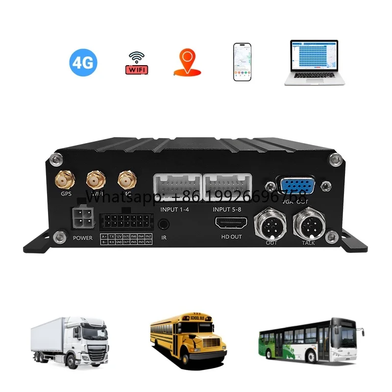

1080P 8CH AHD Camera Car Black Box HDD SD Card Mdvr AI Adas Dms Bsd Mdvr 4g Gps Wifi 8ch MDVR