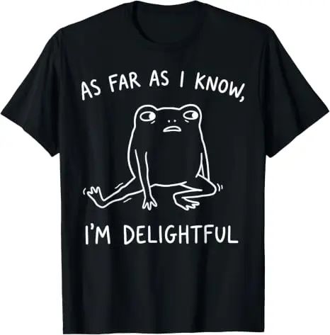 Soweit ich weiß, bin ich ein entzückender Frosch – Sarkastisches Humor-T-Shirt, Y2k-Persönlichkeits-Witz-T-Shirt, unbeholfener Frosch, ästhetische Kleidung, Geschenk – Detail 8