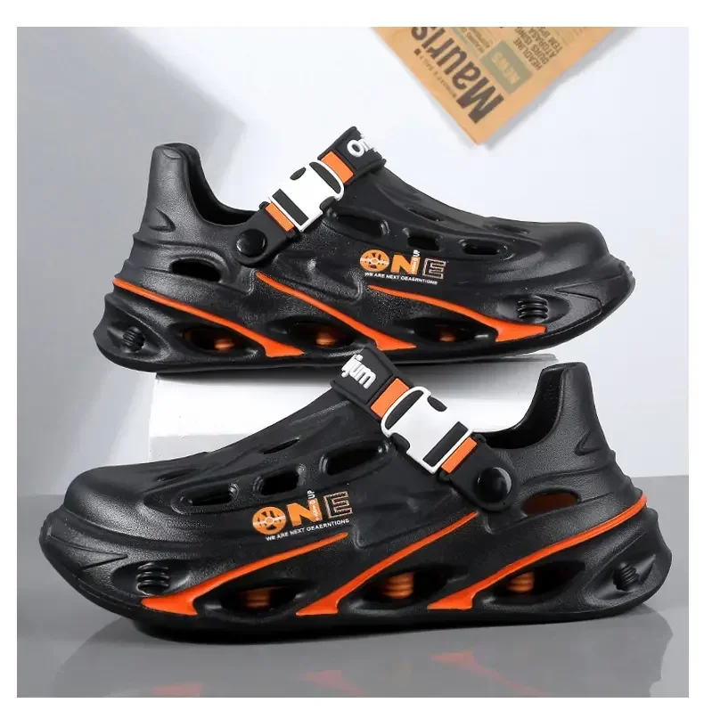 Herren Casual Gartenschuhe Herren Outdoor-Clogs Strand-Sandalen Sport Atmungsaktive Pantoffeln Slides Wandersandalen für Männer – Detail 11