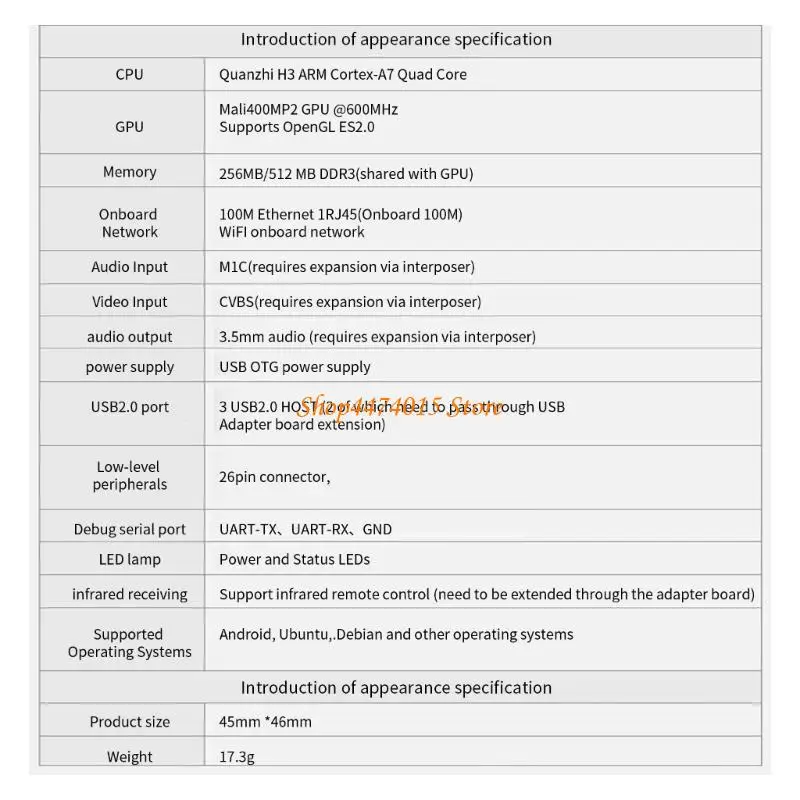K1AA New Wukongpizero لوحة تطوير مجلس اختبار لوحة اختبار 512 ميجابايت 1.2 جيجا هرتز DDR3 دعم الذاكرة ANDROIDS/UBUNTUANDDEBIAN