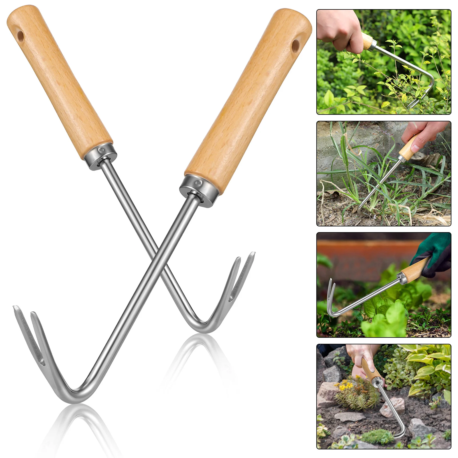 

Weeding Tools Productive Garden Manual Tool. Hand Weeder for Lawn Portable Wood Effort-saving