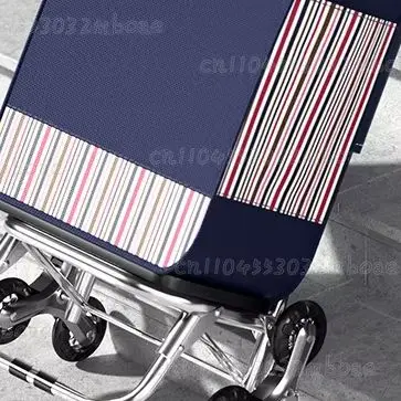 Lightweight Foldable Portable Shopping Cart Small Home Use Groceries Cart with Trailer Pull Rod for Supermarket