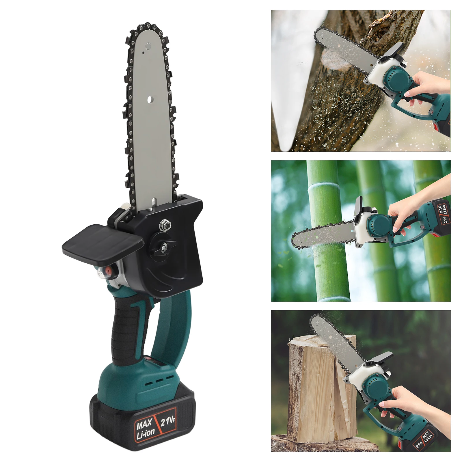 

120W Electric mini 8-inch horticultural chainsaw High-quality Material with 2 batteries Chain Speed 1800m/min