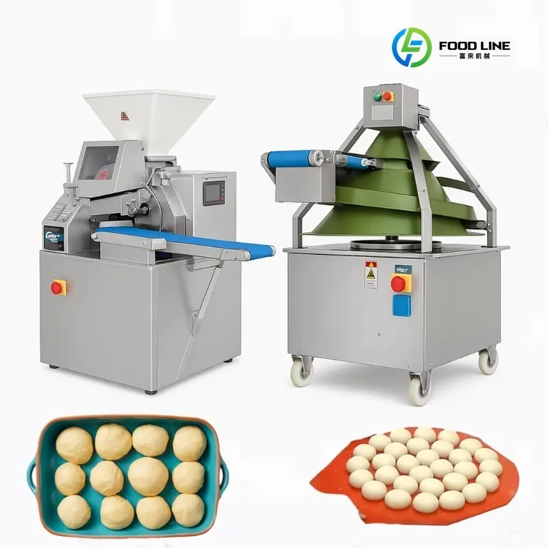 Automatic Dough Divider Rounder Machine Commercial Efficient Dough Ball Shaping and Cutting for Bakery Pizza Production Custom