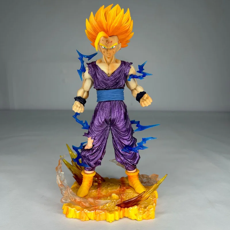 Figura de Dragon Ball Z de 25cm, figura de acción de Son Gohan, Super Saiyan, juego de 2 celdas, juguetes para niños, regalo, decoraciones de escritorio Goku