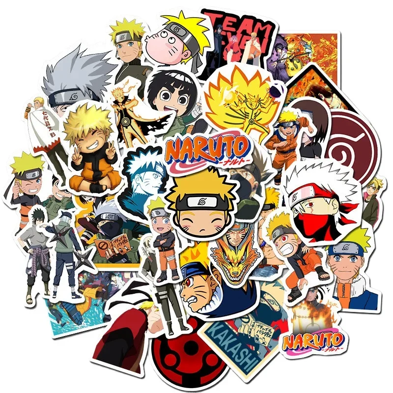 

50pcs Naruto Stickers For Luggage, Skateboard, Laptop 50 Assorted Anime Stickers for Naruto Fans