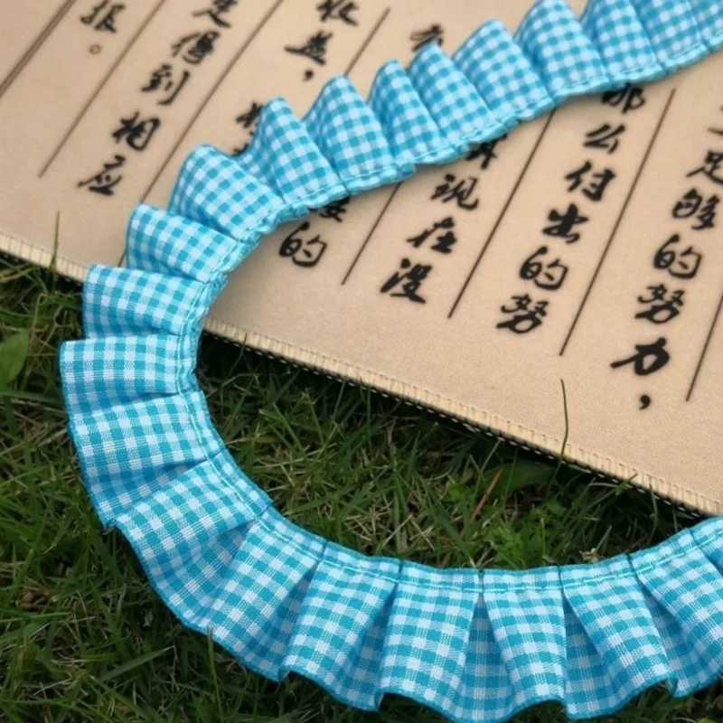 Tela de encaje plisada de precisión fina para niñas, cinta de caja de regalo para sombreros y zapatos, decoración de costura
