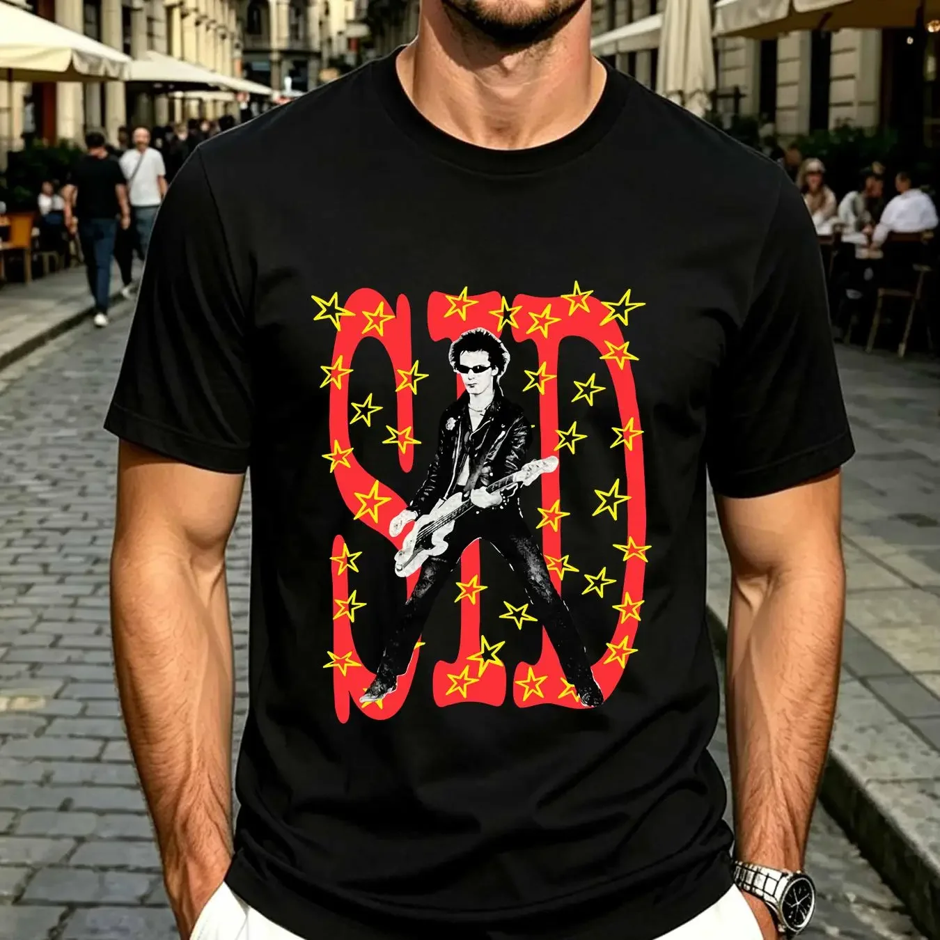 washed T Shirt retro VTG Sid Vicious black Short sleeve S to 5Xl 1F1085 vintage Washed Comfortable graphic Soft Slightly