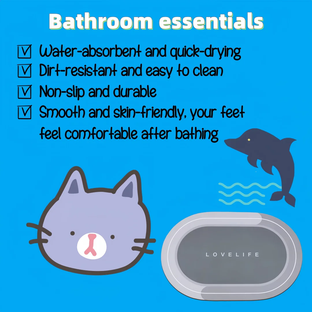 

Серый коврик для ванной: супермягкий и очень впитывающий нескользящий коврик для ванной комнаты, быстросохнущий, машинная стирка для безопасности