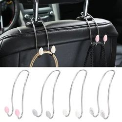 NEW Car Back Seat Hooks Stainless Steel Seats Hanger with  Rhinestone Decoration Handbag Clothes Storage Hooks