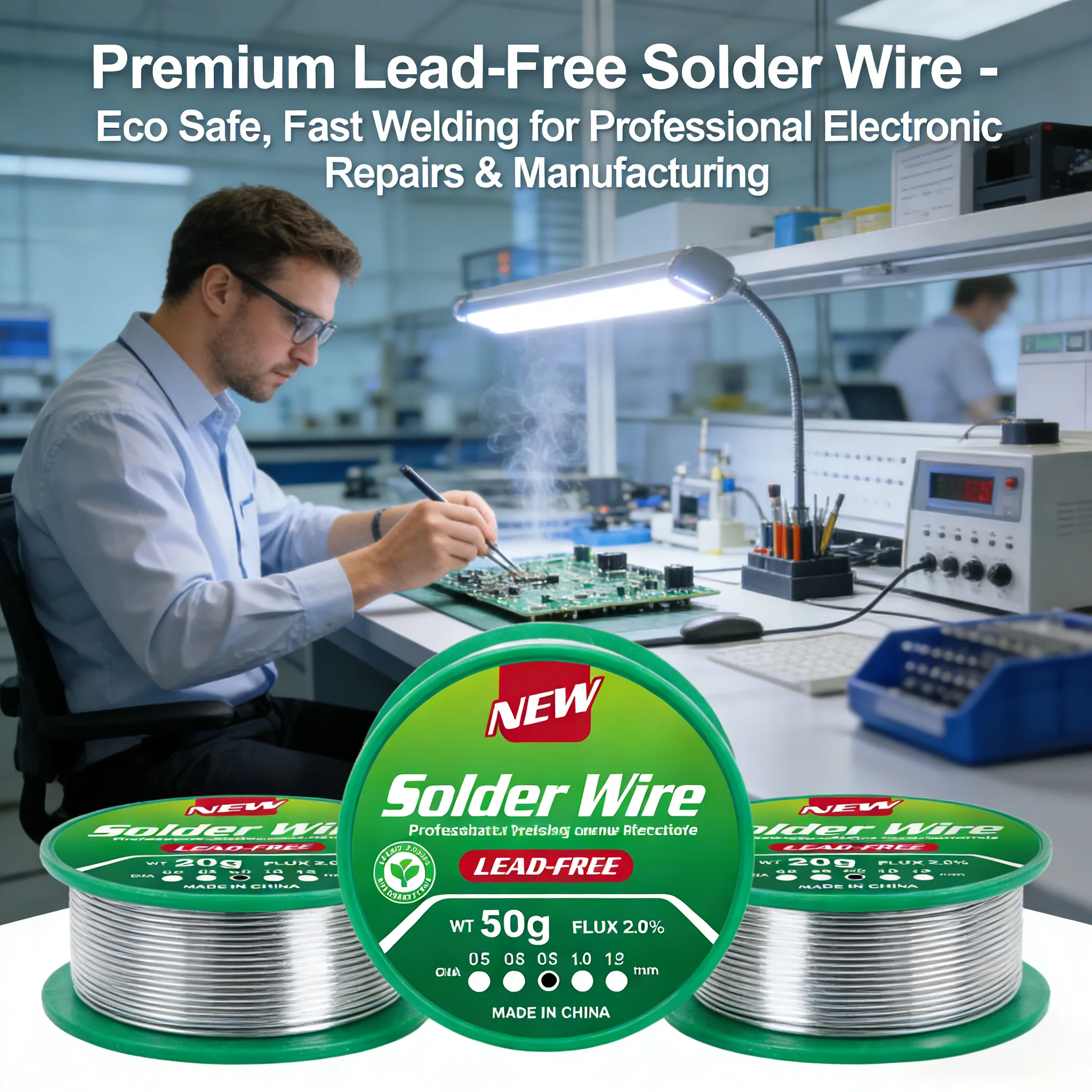 20g/30g Low Melting Point Lead-Free Solder Wire Roll High Purity Environmental Solder Wire Tin Core Tin for Welding
