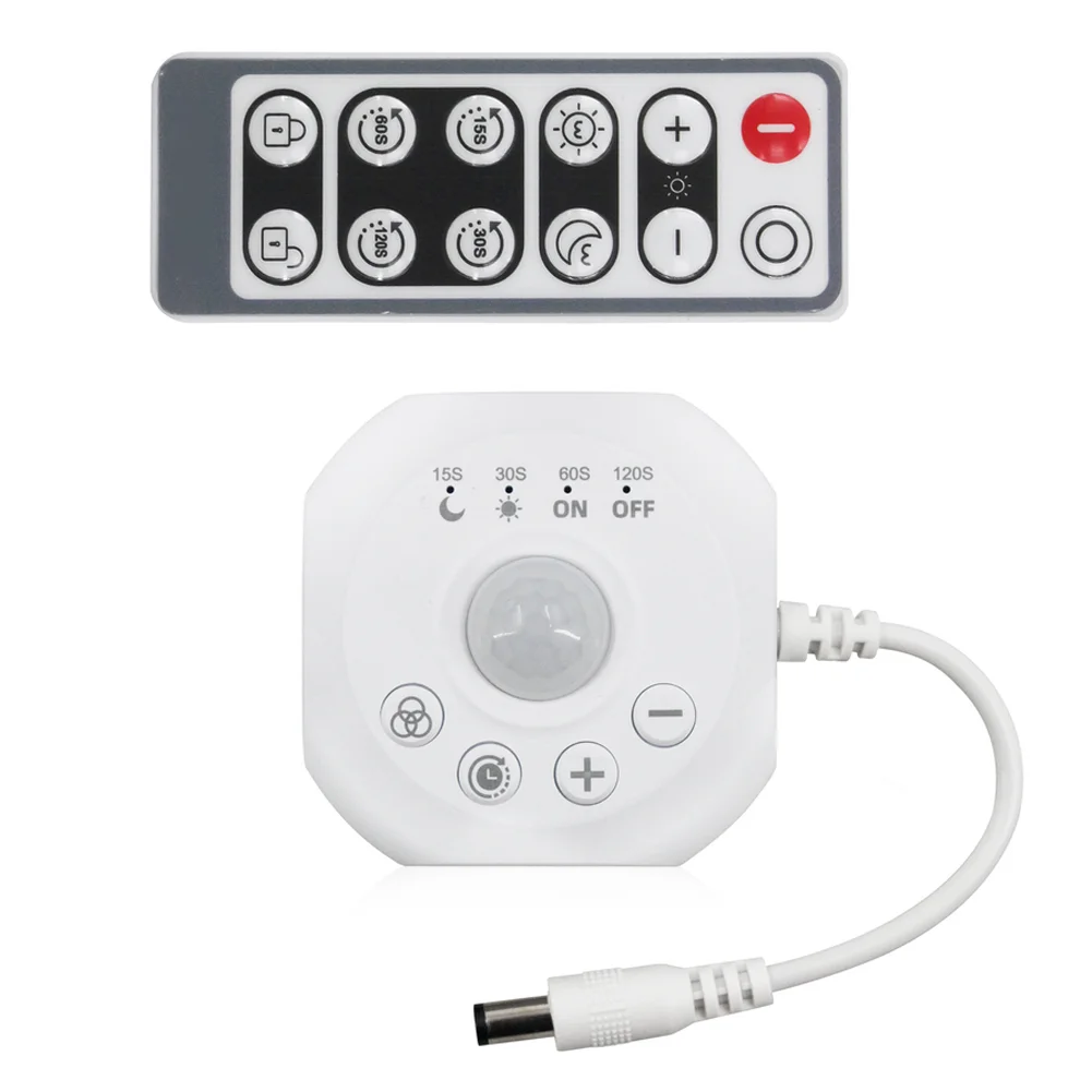 1Pcs PIR Motion Sensor Dimmer Controller Adjustable Delay For Monochrome LED Strip Human Body Induction Home Security