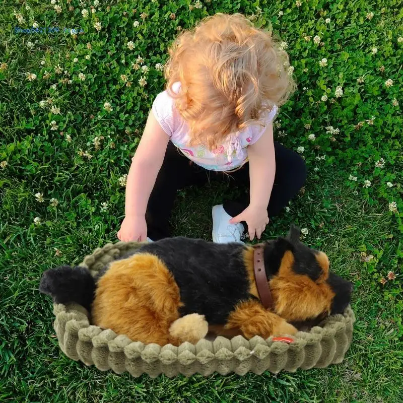 Cane dormiente del cucciolo animale domestico elettronico della peluche interattivo farcito realistico