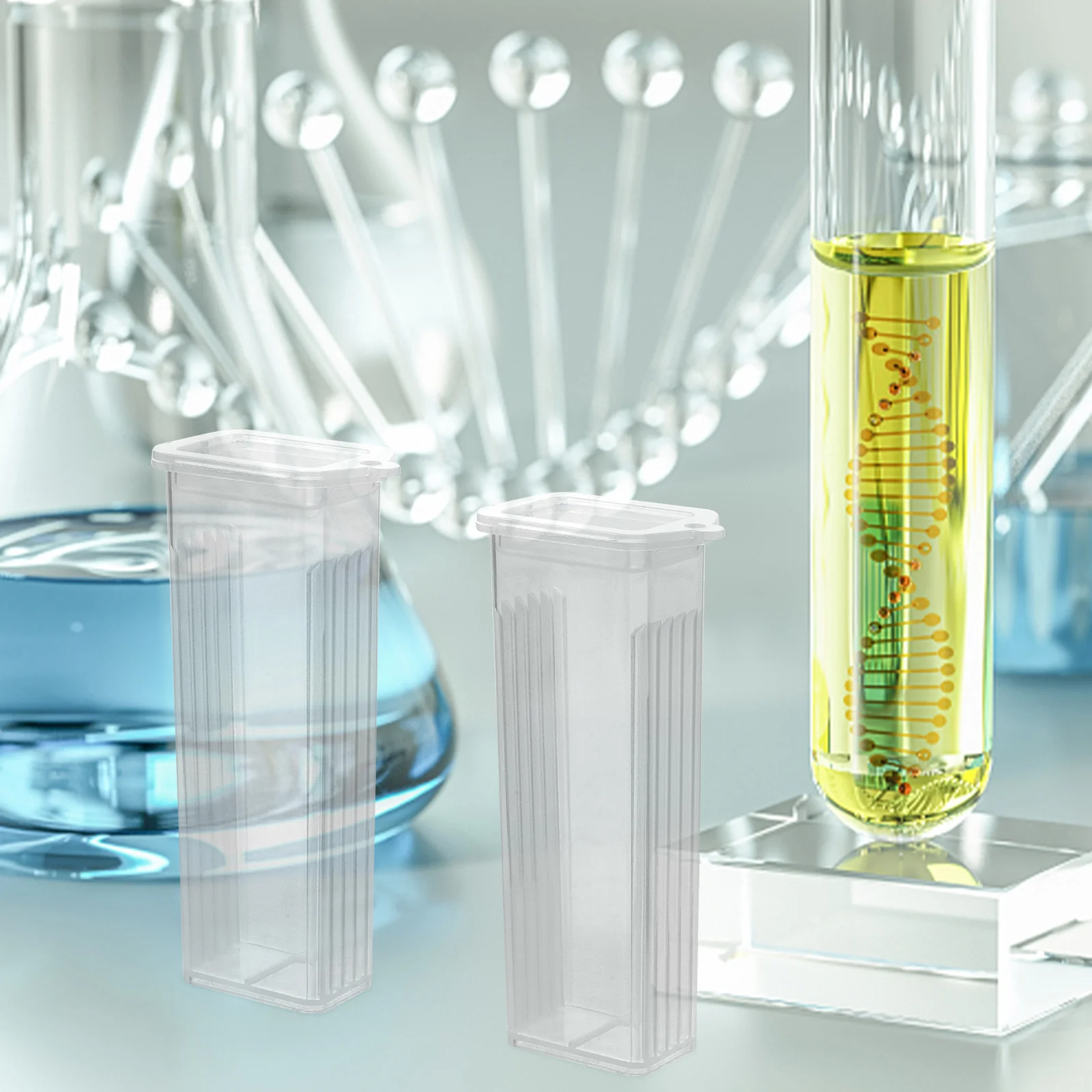 

10 pcs Case Clear Pp Microscope Box Individual Compartment Design Easy Specimen Holder Boxes For Labs Microscope Slide