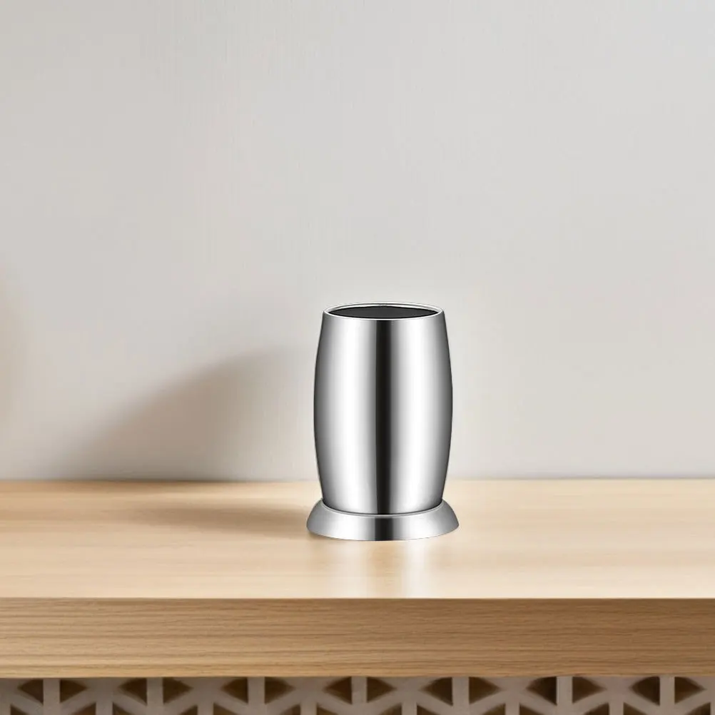 

2 pcs Stainless Steel Pen Holder 7.5X7.5Cm Multifunctional Desk Organizer For Stationery Utensils Makeup Brushes Kitchen Cutlery