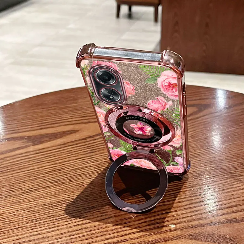 محظوظ بريق رومانسية روز حامل هاتف الحال بالنسبة ممن لهم A38 A36 A76 A58 A57 A74 A78 A5 A7 2020 A79 A95 A60 A18 A53 A17 A16 4G 5G #6