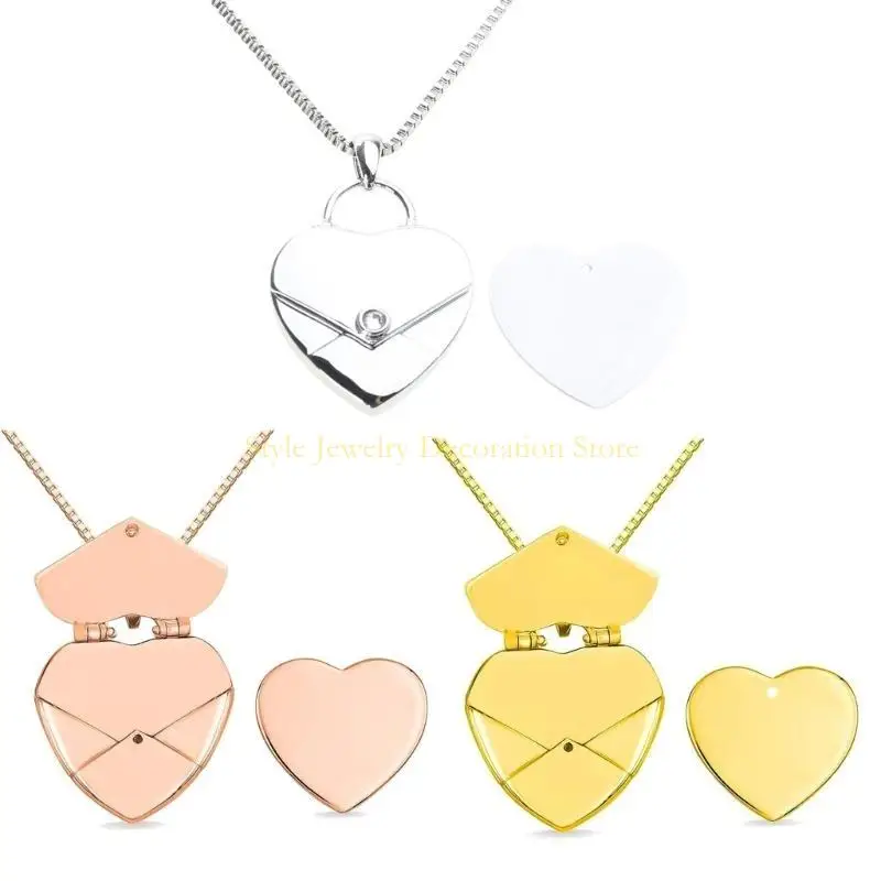 D46e عبارة حب خطاب قلادة قلادة قلادة قلادة قلادة القلب #2