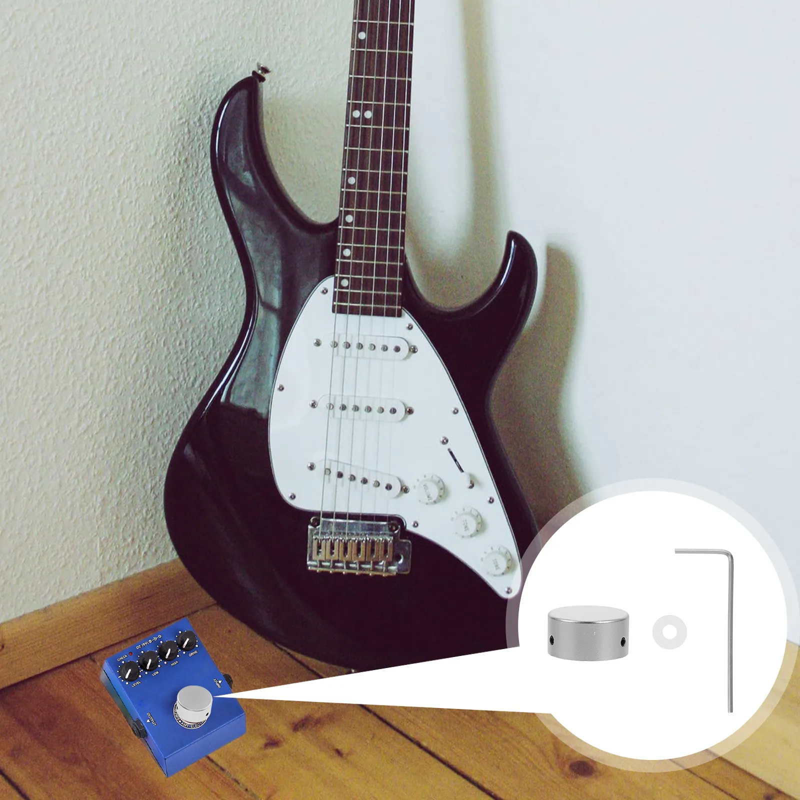 Small Portable Guitar Effect Pedal Converter Caps Metal Potentiometer Knobs for Guitar Bass Amp Tone Control Rotary Knob