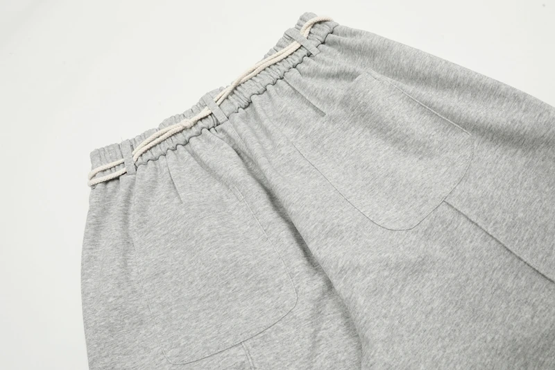 2024, neu in Übergröße, gerades Bein, Jogginghose, Frühling und Herbst, Schwarz, Grau, weite Jogginghose, amerikanische lockere, lässige Jogger für Herren – Detail 14