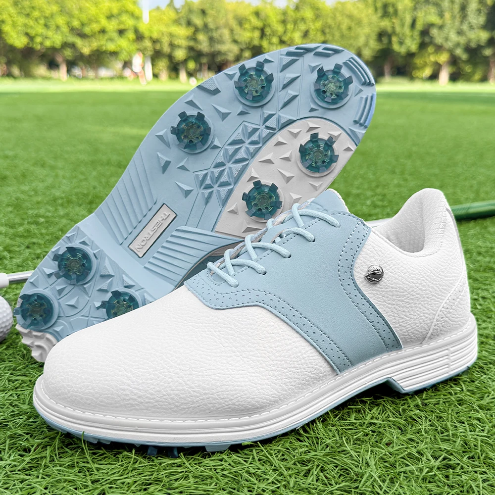 Women Classic Spiked Professional Ladies Golf Shoes Water Proof Soft Insole Anti-slip Turf Competition Sneakers