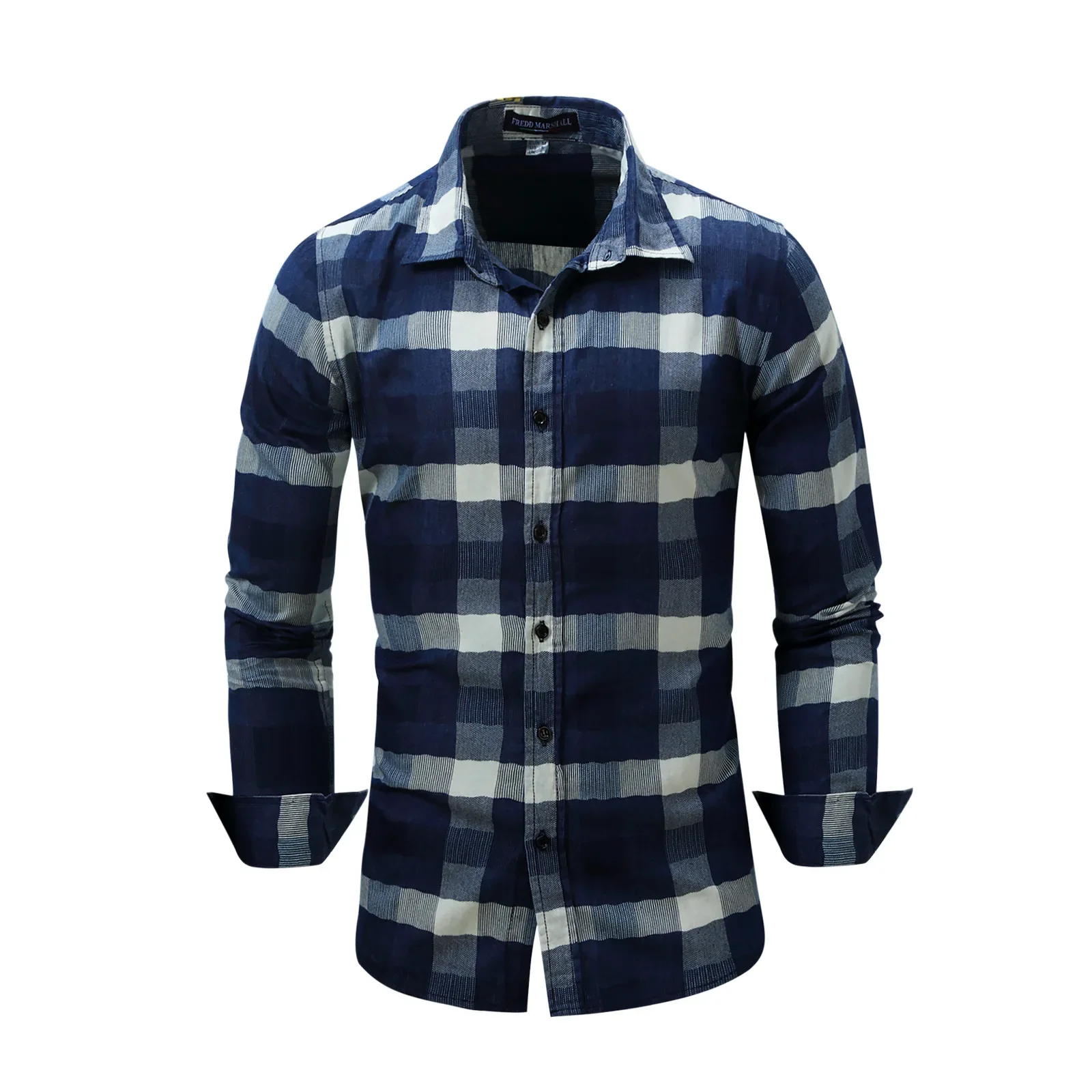 Men's Plaid Shirt   Clothes Long Sleeve Cotton Leisure Sports Cargo Shirt Work Clothes Male Blouse EU Plus Size