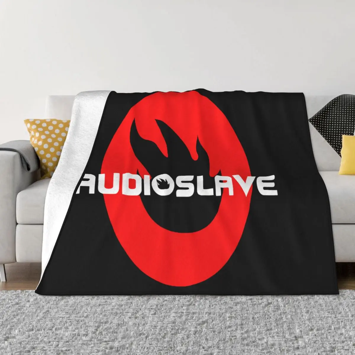 Rare Vtg Audioslave Tour Fire T Austria 90S 2000S Cornell Morello Rock Read Msmts Throw Blanket