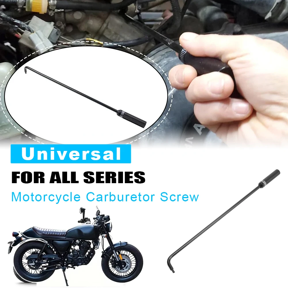 

16.34 Inch Motorcycle Carburetor Screw Adjusting Wrench 110° Angled Head Metal Carb Adjuster Tool Universal For ATV UTV