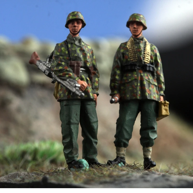 

Масштабная модель 1:72, 2 шт., немецкая бронированная дивизия, пехотная фигурка, солдаты, сделай сам, сцены, аксессуары, коллекция, подарки