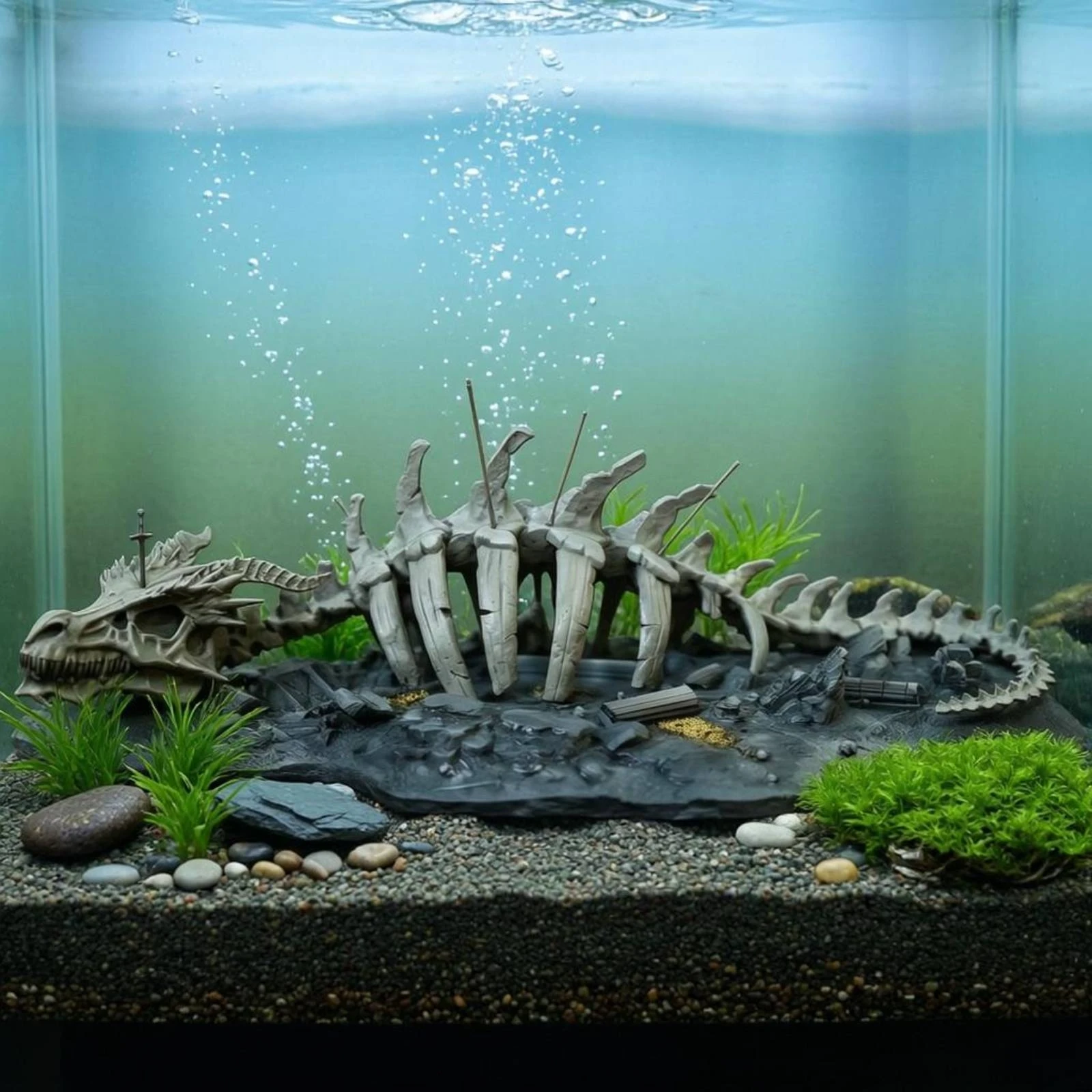 هيكل عظمي لتنين الزينة، تمثال  - مراجعة Aquarium Fish Dragon وسعره