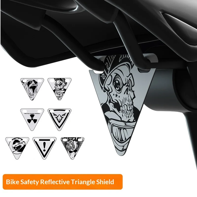 

Enlee Bicycle Reflective Triangle Shield High Brightness Warning Plate For Mountain Road Bike Night Riding Saddle Reflector