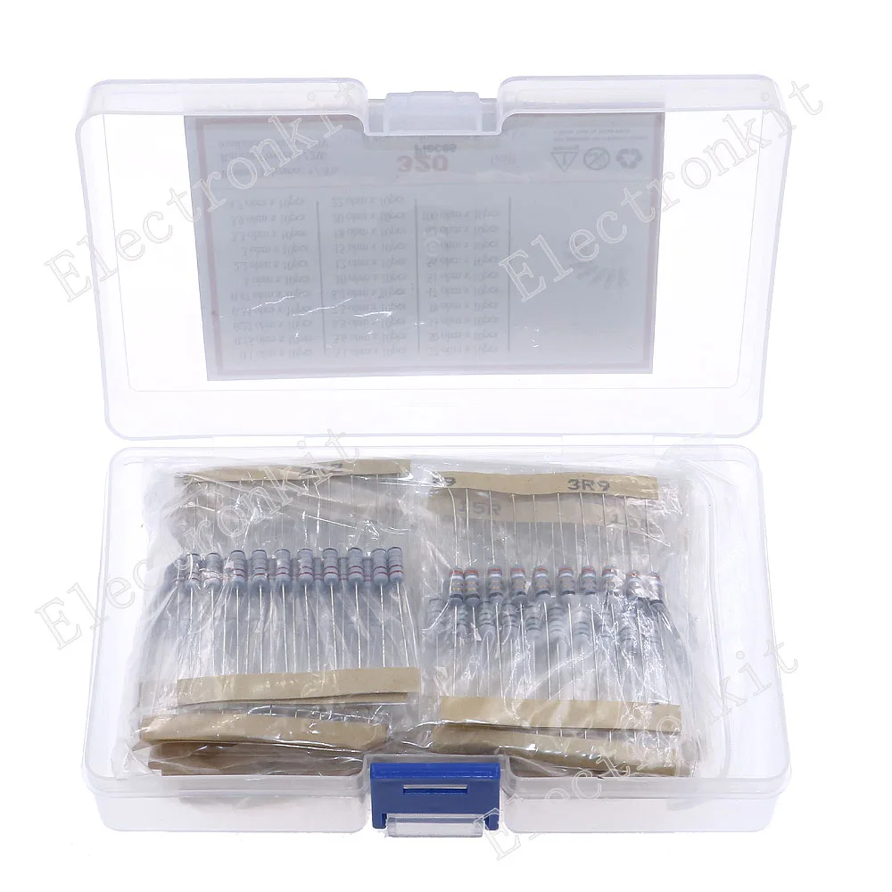 Imagem -04 - Kit Assorted Resistor Wirewound Fusível 32 Valor 05 w 01 Ohm a 100 Ohm 320 Pcs